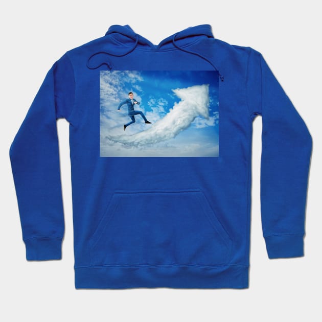 cloud graph arrow Hoodie by 1STunningArt